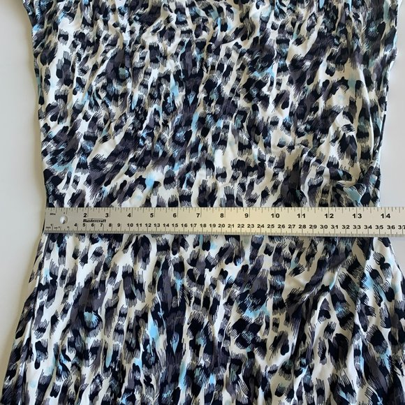 HUGO BOSS Vintage Tortoise Art Large Basic Shift Casual Women Mini Dress Leopard - Picture 8 of 12